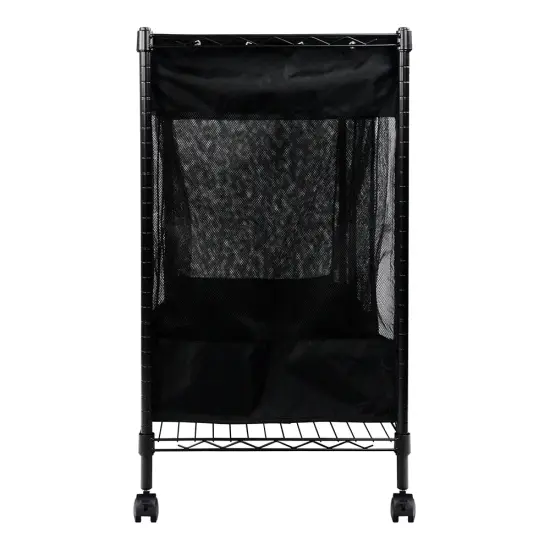 Oceanstar Triple Storage Organizer and Laundry Sorter Black {3}