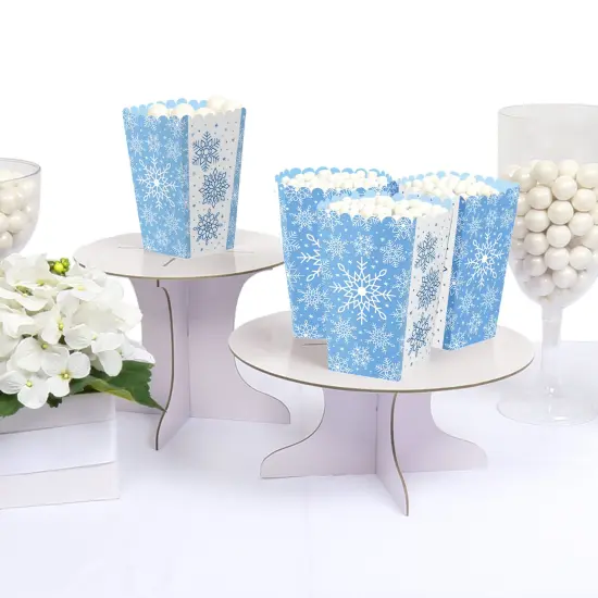 Big Dot of Happiness Blue Snowflakes - Winter Holiday Party Favor Popcorn Treat Boxes - Set of 12 {4}