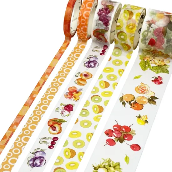 Wrapables Decorative Washi Tape Box Set (10 Rolls) Harvest Fruit {4}