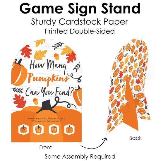 Big Dot of Happiness Fall Pumpkin - Halloween or Thanksgiving Party Scavenger Hunt - 1 Stand and 48 Game Pieces - Hide and Find Game {7}