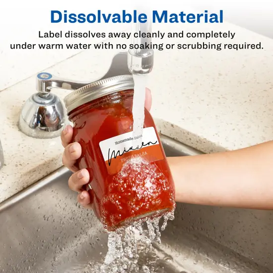 Avery Printable Dissolvable Rectangle Labels, 1-1/4" x 2-3/8", White, 90 Customizable Labels (4224) {2}