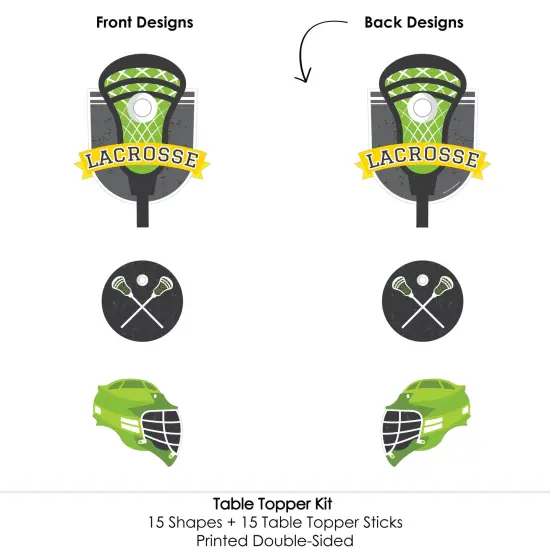 Big Dot of Happiness Lax to the Max Lacrosse Party Centerpiece Sticks Table Toppers Set of 15 {7}