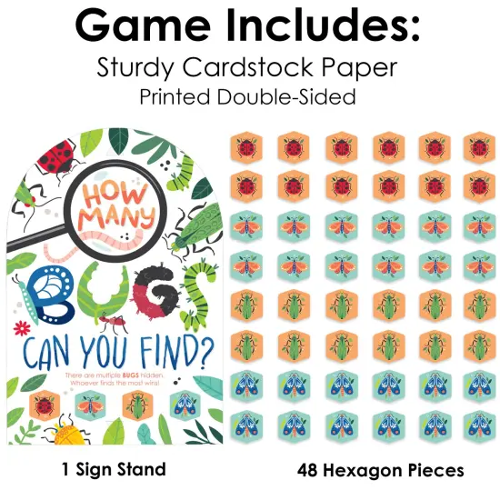 Big Dot of Happiness Buggin' Out - Bugs Birthday Party Scavenger Hunt - 1 Stand and 48 Game Pieces - Hide and Find Game {6}