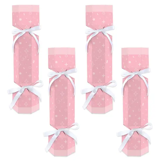 Big Dot of Happiness Pink Confetti Stars - No Snap Simple Party Table Favors - DIY Cracker Boxes - Set of 12 {1}