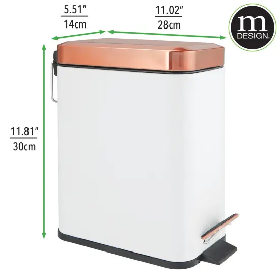 mDesign Step Trash Can, Gallon Garbage Bin, Removable Liner Bucket {3}