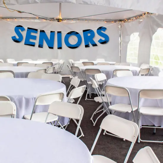 Big Dot of Happiness Blue Senior Night - High School Sports and Graduation Party Decorations - Seniors - Outdoor Letter Banner {3}