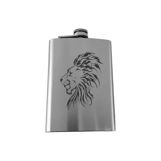 8oz Lion Stainless Steel Flask {1}