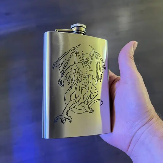 8oz Gargoyle Stainless Steel flask {3}