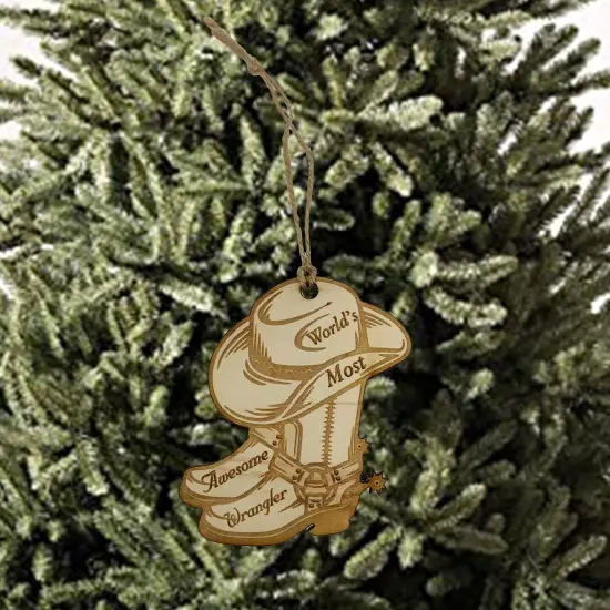 Worlds most Awesome Wrangler - Ornament {2}