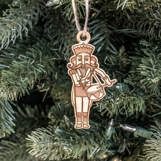 Ornament - Nutcracker - Raw Wood 4x2n {1}