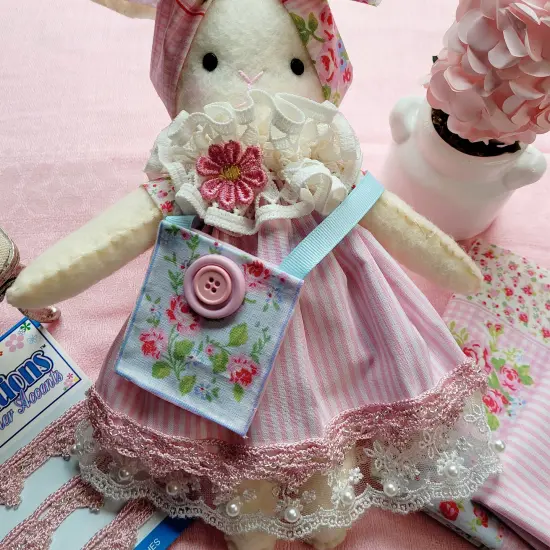 5 Yards of Grace Crochet Beaded Trim -3/4 inch wide x 18 inches Blue {4}