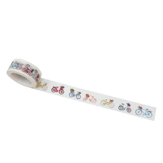 Wrapables Decorative Designs Washi Masking Tape, 15mm x 5m, Bikes & Boutiques {2}
