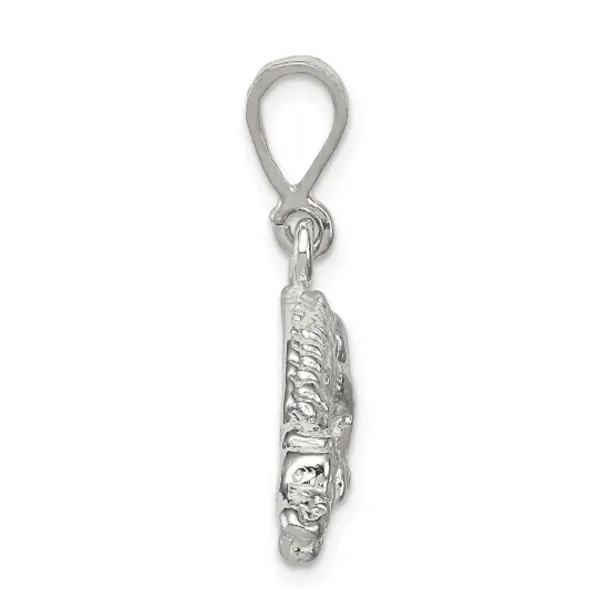 Sterling Silver Alligator Charm Pendant Florida Gator Jewerly 17mm x 32mm {3}