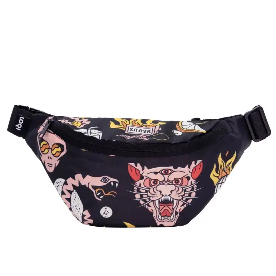 LOQI Artist Bumbag, Snask Tiger Snake Beer Black, One Size {1}