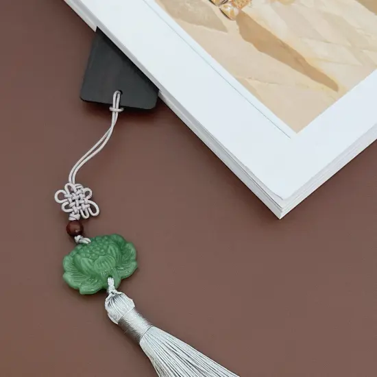 Wrapables Sandalwood Bookmark with Pendant Tassel for Book Lovers an Readers Water Lily {5}