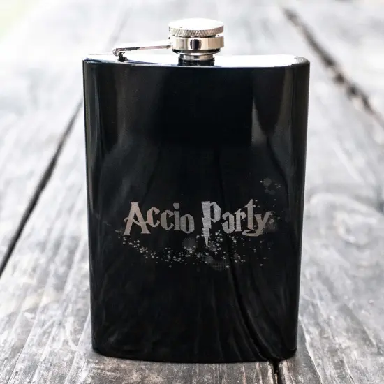 8oz BLACK Accio Party Flask {3}