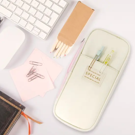 Wrapables Large Capacity Pencil Case, Expandable Pencil Pouch for Stationery Tools Pink {5}