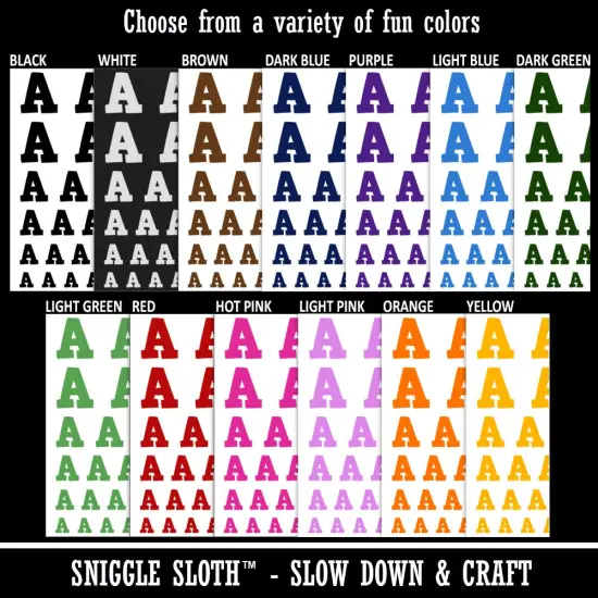 Letter A Uppercase Fun Bold Font Temporary Tattoo Water Resistant Fake Body Art Set Collection Dark Green {2}