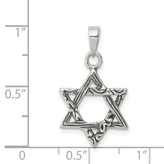 Sterling Silver Star Of David Charm Pendant Jewelry 20mm x 15mm {4}