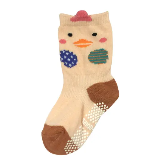 Wrapables Peek A Boo Animal Non-Skid Toddler Socks (Set of 6), Zoo Animals Large {3}
