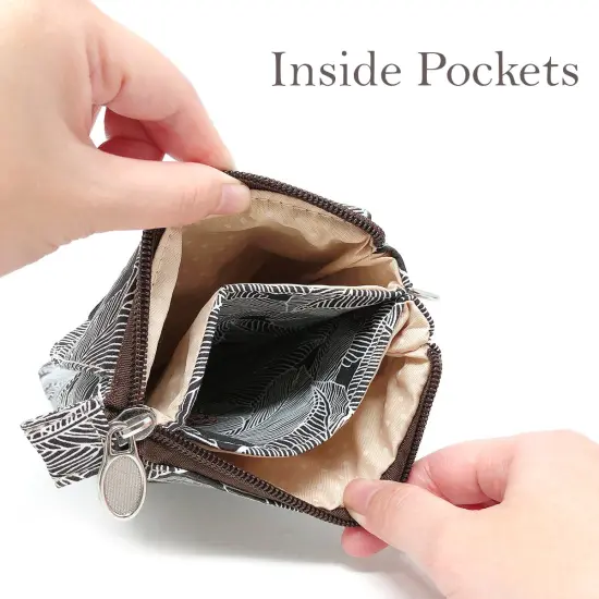 Wrapables Mini Crossbody Cell Phone Bag Front Flap / Brown {4}