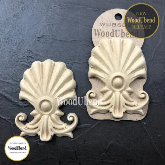 WoodUbend Set of Shell Appliques WUB6029 {1}