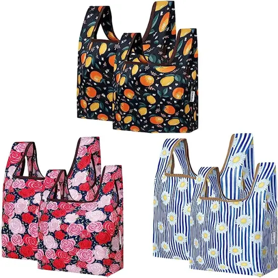 Wrapables JoliBag Collection Reusable Shopping Bag (Set of 6) Oranges & Lemons {1}