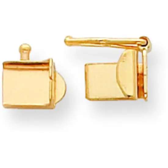 18K Gold Box Clasp (5.60mm to 8.90mm) {1}