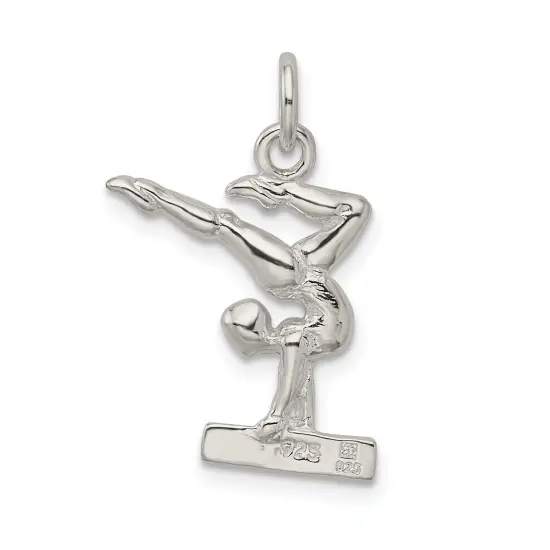 Sterling Silver Gymnast Charm Pendant Gymnastics {4}