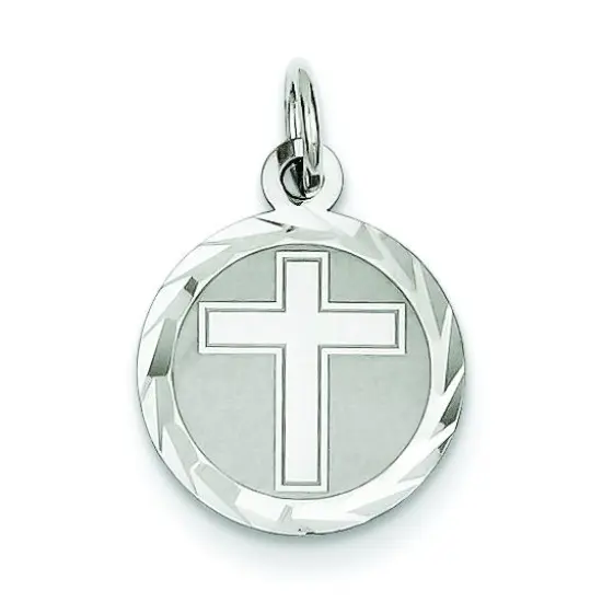 Sterling Silver Cross Charm Jewerly 20mm x 12mm {1}