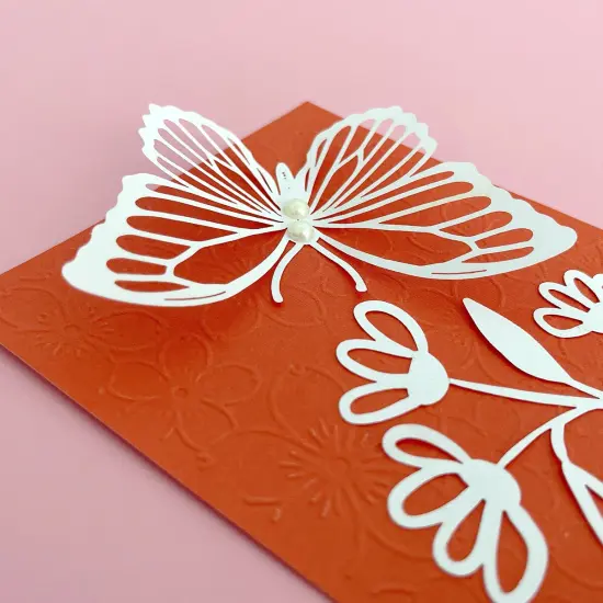 Wrapables Hollow Lace Paper for Arts & Crafts, Scrapbooking, Stationery, Photo Albums (Set of 2) Square Floral {8}