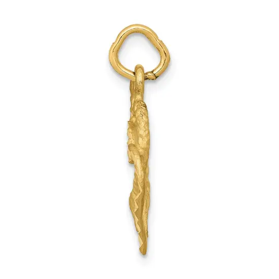 14K Gold Double Heart Charm Love Pendant FindingKing 21 X 17mm Jewerly {3}