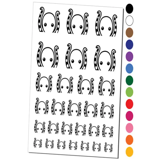 Peeking Octopus Temporary Tattoo Water Resistant Fake Body Art Set Collection Brown {1}