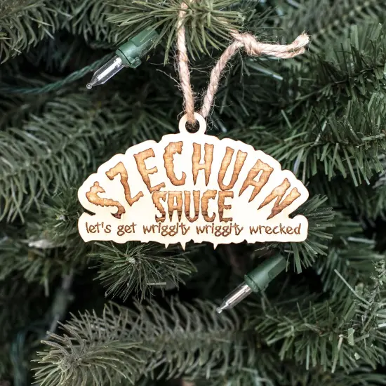 Ornament - Szechuan Sauce - Raw Wood 2x4in {1}