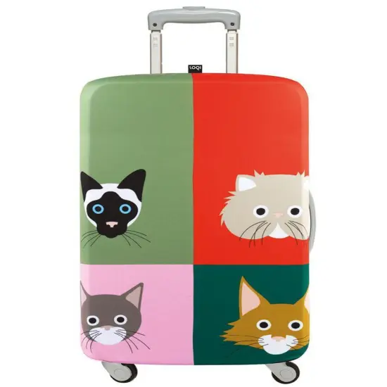 LOQI Artists Stephen Cheetham Luggage Cover M, Cats {1}