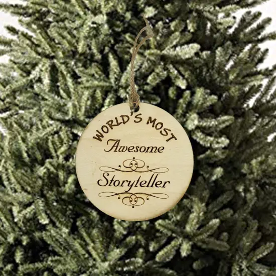 Worlds most Awesome Storyteller - Ornament {2}