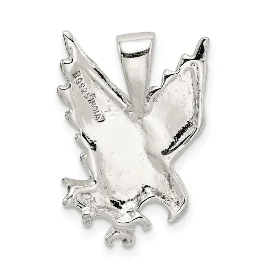 Sterling Silver Eagle Pendant Charm Bird Jewelry 23mm x 17mm {3}