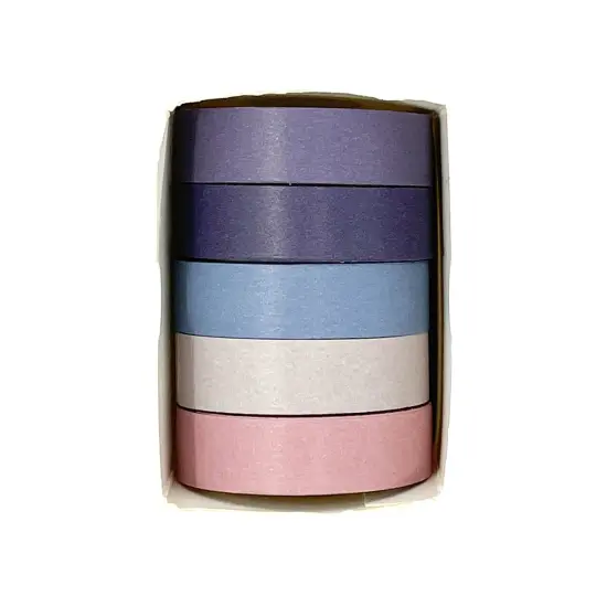 Wrapables Solid Color Washi Tape (Set of 5) Storm {1}