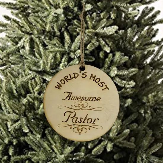 Worlds most Awesome Pastor - Ornament {2}