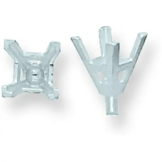 18K White Gold 4 Prong Princess Peg V-End Setting (3.00 To 9.00Mm) {1}
