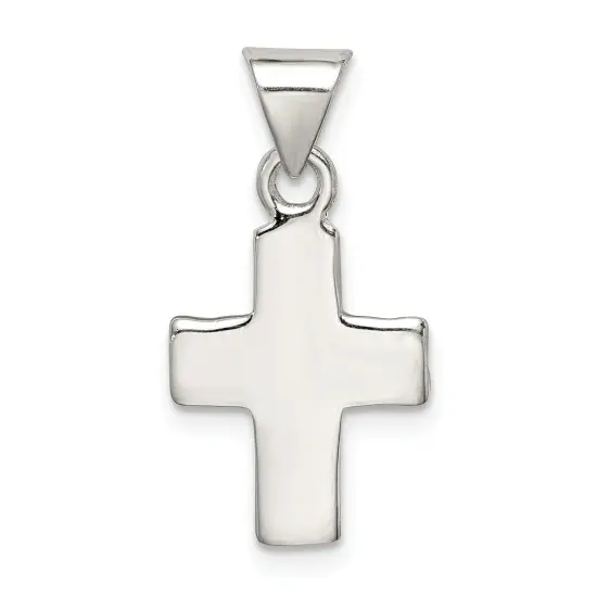 Sterling Silver Cross Charm Religious Jewelry 23mm x 12mm {3}