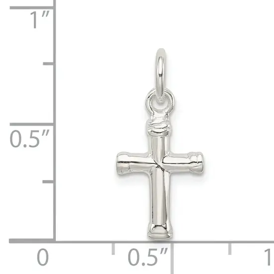 Sterling Silver Cross Charm Jewerly 17mm x 10mm {2}