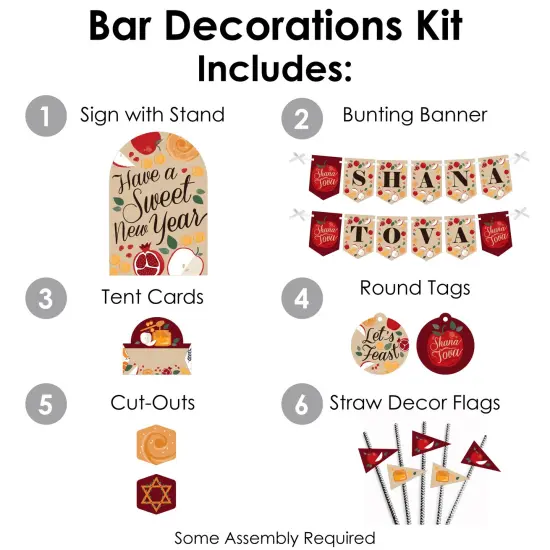 Big Dot of Happiness Rosh Hashanah - DIY Jewish New Year Party Shana Tova Signs - Snack Bar Decorations Kit - 50 Pieces {4}