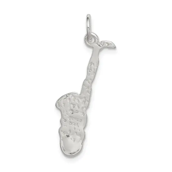 Sterling Silver Saxophone Charm Pendant Music Jewelry 27mm x 10mm {3}