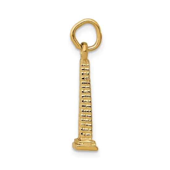 14K Yellow Gold 3D Washington Monument Charm Jewelry 22mm x 5mm {3}