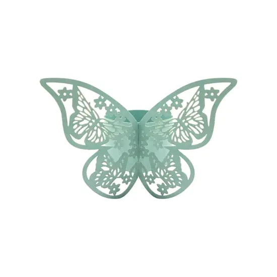 Butterflies Wedding Decor Napkin Rings (Set of 50) Blue {3}