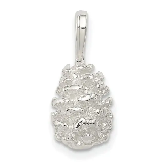 Sterling Silver Pinecone Charm Pendant Jewelry Tree 17mm x 8mm {1}