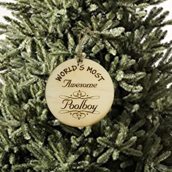 Worlds most Awesome Poolboy - Ornament {2}