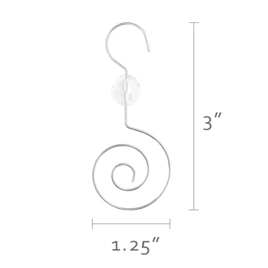 Wrapables Stainless Steel Christmas Tree Ornament Hooks with Beads for Hanging Decorations (Set of 20) {2}