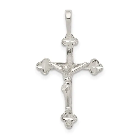 Sterling Silver Crucifix Charm Religious Jewelry 31mm x 17mm {1}